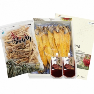 [인제]백담 황태종합선물세트A (황태포 5미, 황태채 200g, 소스 2개)