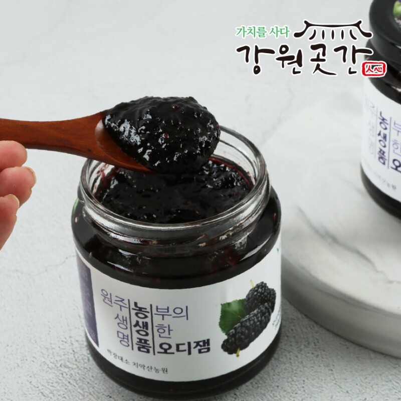 원주 치악산 명품 수제 오디잼 복숭아잼 280g x 3병 - 강원곳간.com