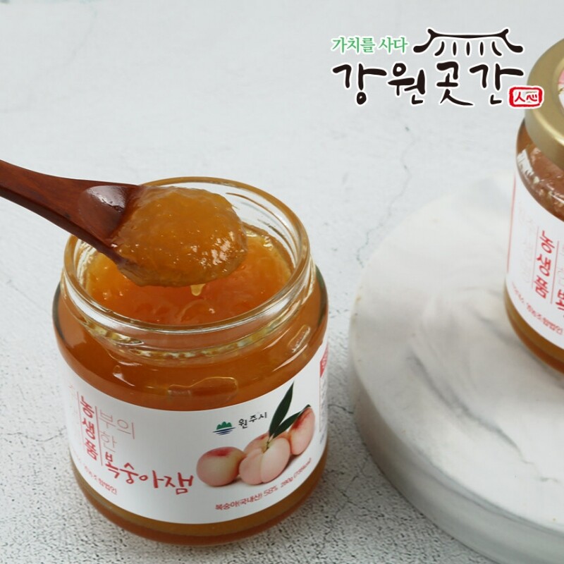 원주 치악산 명품 수제 오디잼 복숭아잼 280g x 3병 - 강원곳간.com