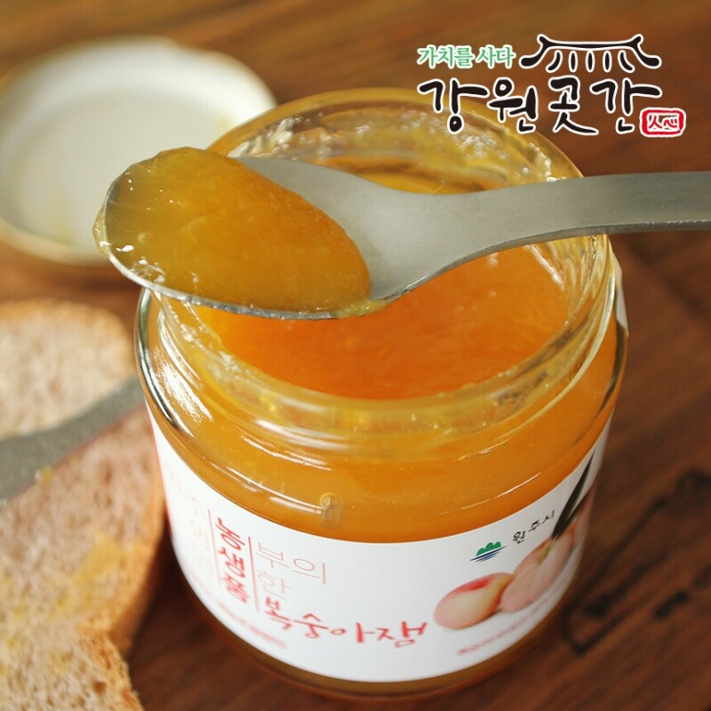 원주 치악산 명품 수제 오디잼 복숭아잼 280g x 3병 - 강원곳간.com