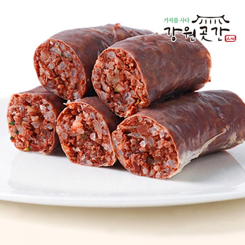 [속초] 속초 서락키친 김치해물순대 인삼 아바이순대 (슬라이스) 500g - 강원곳간.com