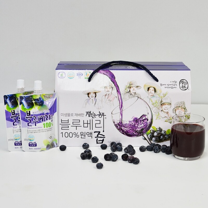 [정선]블루베리즙 100% 1박스(80ml*30포) - 강원곳간.com